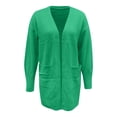 thumbnail image 4 of Sweaters for Women Trendy Knit Long Sleeve Cardigan Solid Color Fall Outerwear, 4 of 5