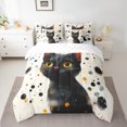 thumbnail image 2 of YST Black Cat Comforter Set, Kawaii Kitten Animal, 7-Piece, Queen, 2 of 4