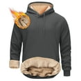 thumbnail image 2 of ZKCCNUK Mens Sweatshirt Heavy Sherpa Fleece Lined Pullover Thick Winter Tops S-3XL, 2 of 5