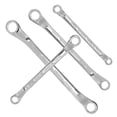 thumbnail image 3 of FUTUREORYY 4Pcs Ratcheting Wrench Set Silver Heat Treated Metal Double End Tool for Home and Car Use, 3 of 8