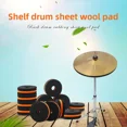thumbnail image 4 of 10-Pack Premium Cotton Drum Cymbal Felt Pads: Non-Slip Black & Orange Double-Color Design for Stable Performance, Surface Protection & Enhanced Sound Quality – Ideal Drummer Accessory with Global, 4 of 5