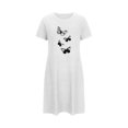 thumbnail image 4 of Royisotas Womens Nightgowns Summer Nightdress CrewNeck Plus Size ShortSleeve Loungewear for Ladies White, 4 of 6
