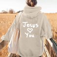 thumbnail image 2 of Womens Hoodie Oversized Sweatshirt Casual Wear Zip Up Women Outfit Women's Fashion Print Cute Pullover With Pocket Comfortable Soft For Daily In Fall Winter, 2 of 5