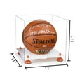 thumbnail image 2 of Clear Acrylic Full Size Basketball Display Case with Orange Risers and White Base (A001-OR), 2 of 2