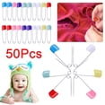 thumbnail image 2 of 50 Pack Large Safety Pins for Crafts, Clothing, Baby Diapers & Sewing Projects - Stainless Steel & Plastic Lock Back, 2 of 10