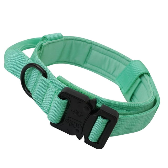 Collar de perro Zulema de nylon duradero con mango de control cuello grande