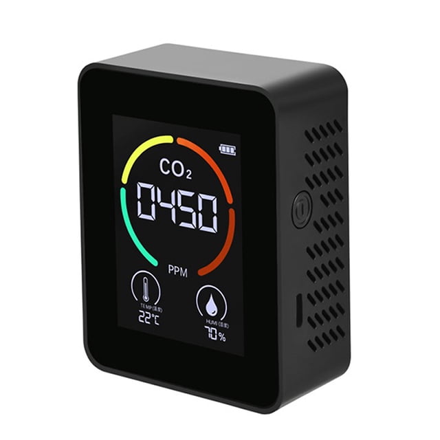 Detector de calidad del aire de CO2, dispositivo de Monitor de temperatura y humedad para interiores y exteriores