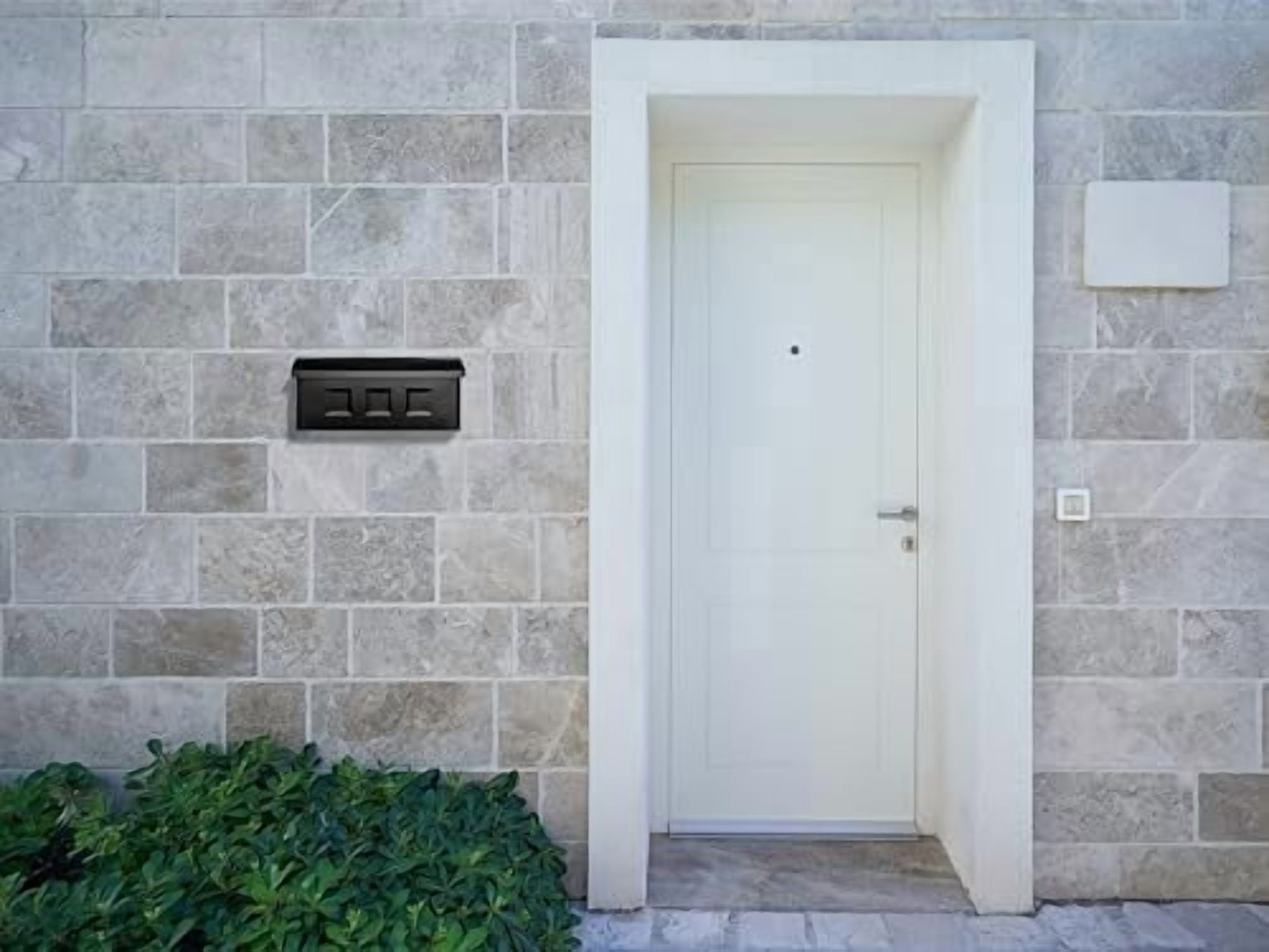 Wayland™ Vertical Wall-Mounted Mailbox for Outside, Rust-Resistant Galvanized Steel Metal Small Mail Box, Black