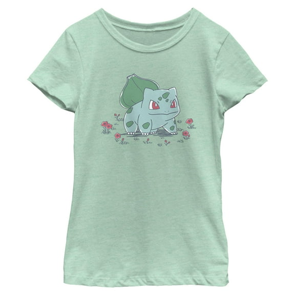 Girl's Pokemon Bulbasaur Garden Graphic T-Shirt