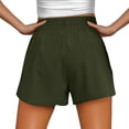 thumbnail image 5 of qolati Women's Athletic Running Shorts Quick Dry High Waisted Side Split Short Yoga Workout Active Gym Shorts with Zip Pockets, 5 of 8