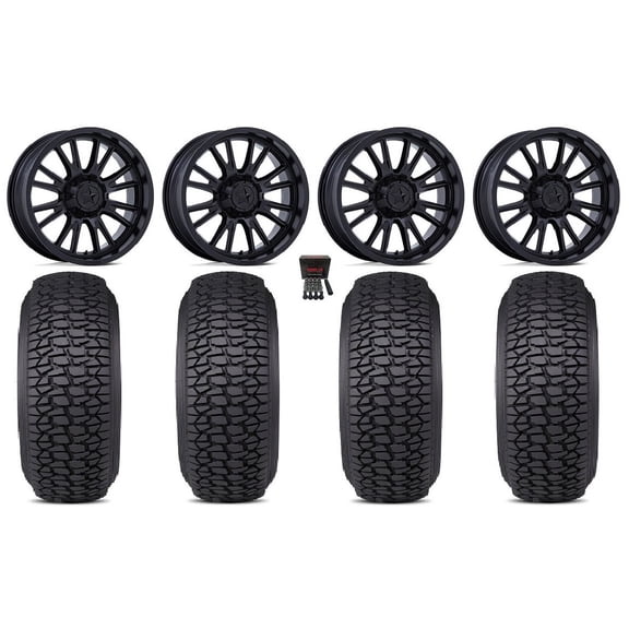 MSA ThunderLips 15" Wheels Black 32" Regulator 2 Tires Can-Am Maverick X3 / Honda Pioneer 1000 / Talon
