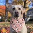 thumbnail image 2 of Dog Bandana 1 Pack,Pink Cow Happy Pattern Bandanas for Dogs,Cat Bandana,Small/ Large Dog Bandana 2 Size,Dog Bandanas Girl Boy, 2 of 5