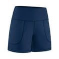 thumbnail image 7 of NELEUS Womens Workout Shorts Wide Leg Yoga Shorts for Women Casual Summer Athletic Short with Pockets,Navy Blue,US Size L, 7 of 7