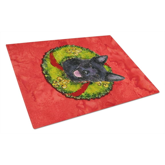 Caroline's Treasures Australian Kelpie Glass Cutting Board Large