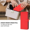 thumbnail image 5 of Wallet Case Compatible for Google Pixel 10a, PU Leather Magnetic Closure Protective Flip Folio Case with 3 Card Holder and Wrist Strap Cover Women Men,Red,For Google Pixel 10a, 5 of 11