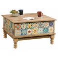 thumbnail image 1 of Pemberly Row Table Basse Élévatrice Carrée en Châtaignier Antigua, 1 of 3