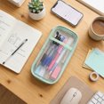 thumbnail image 6 of Large Capacity Mesh Pencil Case Bag, Double Layer Transparent Pen Pouch Organizer, Visible Stationery Storage for Office, Home, Travel, Daily, Gift Seasonal Use, 6 of 7