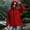 *Red, variant on ClodeEU Women's Waterproof Zip Up Hooded Jacket,Outdoor Hiking Windbreaker Coat with Pockets Army Green,Women's Plus L