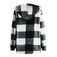 thumbnail image 5 of VBVC No Boundarie Women's and Women's Plus Plaid Cardigan,Hooded Long Sweaters For Women,Ladies Open-Front Coats with Pockets,Black,Size XL, 5 of 5