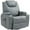 Grey, variant on HOMCOM PU Leather Massage Recliner Chair with 360 Degree Swivel Seat
