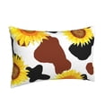 thumbnail image 2 of Haiem Pillowcase for Hair and Skin Queen - Sunflower Cow Printed Soft Pillowcase with Envelope Closure-16"x24", 2 of 9