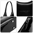 thumbnail image 2 of BadPiggies Women's Hobo Shoulder Bag Top Handle Handbag Zipper Purses Underarm Bag with Bottom Metal Studs - Black, 2 of 8