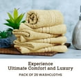 thumbnail image 2 of Casa Lino 26Pcs Washcloths (12" x 12") - 100% Cotton, 400GSM, Ultra Soft & Highly Absorbent (Cream), 2 of 6
