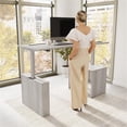 thumbnail image 4 of Scranton & Co Engineered Wood 72W x 30D Standing Desk with Bookcase in Gray, 4 of 8