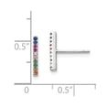 thumbnail image 4 of Auriga Fine Jewelry 925 Sterling Silver Colorful CZ Bar Post Stud Earrings for Women, 4 of 6