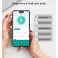 thumbnail image 3 of Keyless Entry Door Lock with Handle, Fingerprint Smart Door Lock with WiFi, Keypad & App Control for Front Doors, 3 of 9