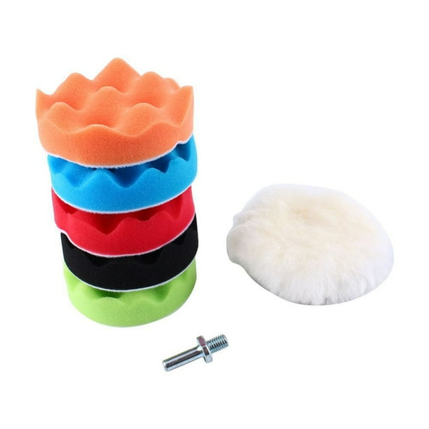 Thread Buffing Pad Polisher Drill Adaptor Sponge Buffer Kit 4 Inch ...