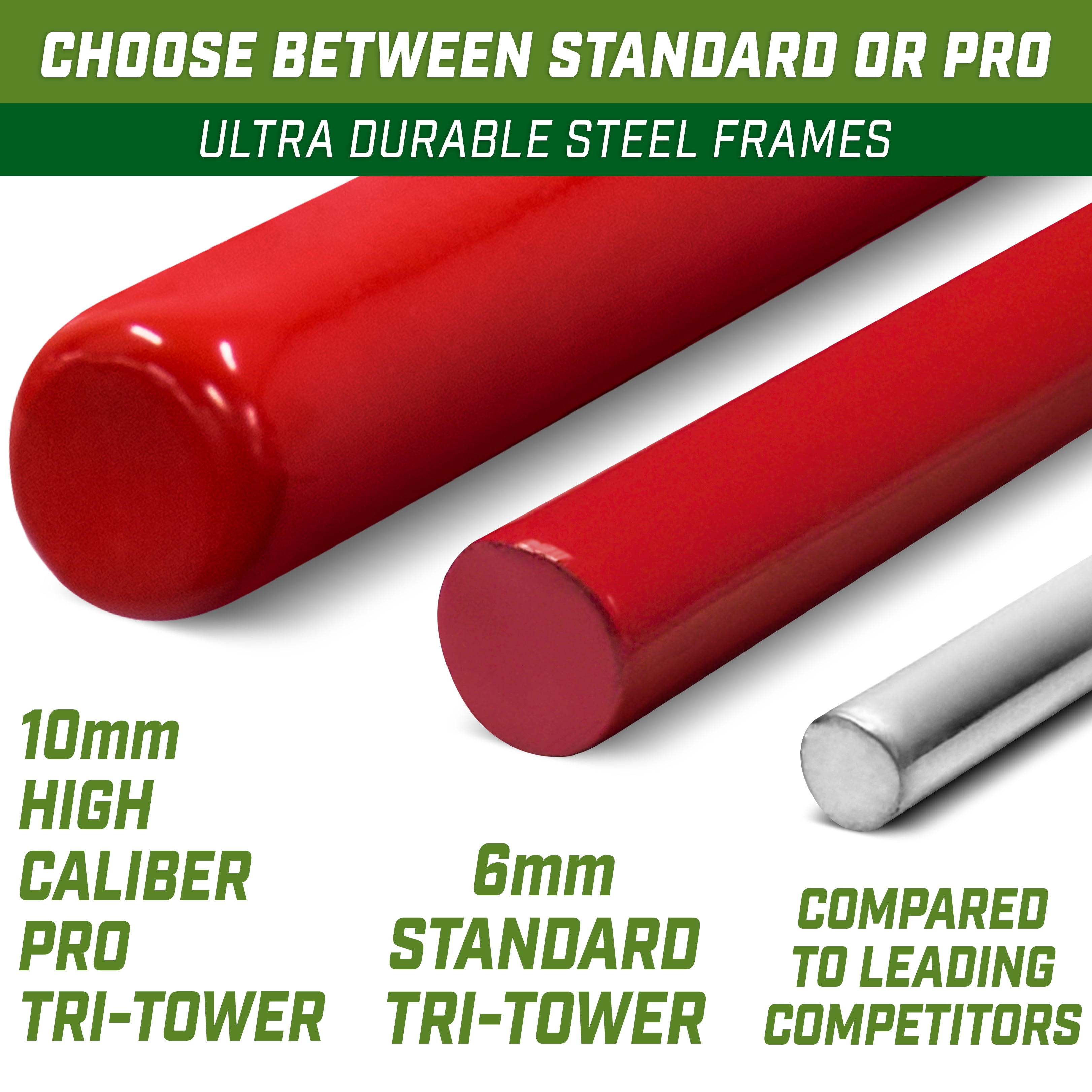 GoSports Outdoors High Caliber Tri-Tower Steel Clay Pigeon Holder – 3 Pack, Shooting Practice Clay Target Stands