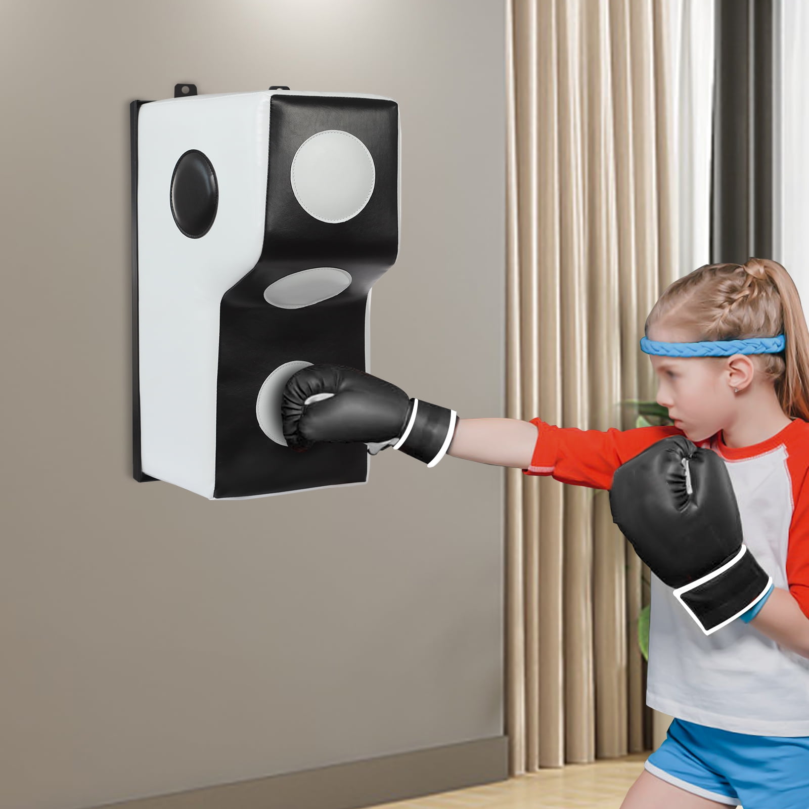 Wall Mount Uppercut Boxing Bag with High-Density Sponge, EVA and Steel Frame, 881.85 lbs Resistance, Durable PU Material, Easy Installation and Cleaning