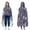 Blue Butterfly Floral, variant on Wearable Blanket,Blue Butterfly Floral Leaf Purple Pattern Hooded Wearable Flannel Blanket for Adults & Teens with Buckle,Winter Poncho Shawl Wrap Cape,50"x60"