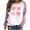 A-Pink, variant on ZyeKqe Valentines Sweatshirt for Women Crewneck Color Block Pullover Tops Cute Heart Graphic Long Sleeve Shirts