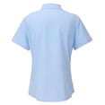 thumbnail image 6 of Women's Button Down Short Sleeve Work Office Shirt Lapel Short Sleeve Dressy Shirt Plus Size Casual Business Blouse Formal Casual Shirt Blouse School Uniform, S-5XL, 6 of 7