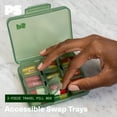thumbnail image 4 of Popsugar Travel Pill Organizer Easy Open 7 Compartments Pill Organizer Travel Vitamin Box 2 Pack, 4 of 6