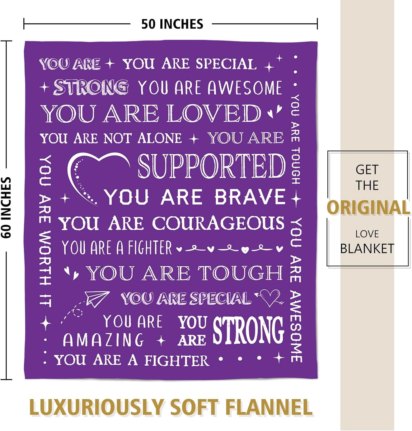 Blanket Gifts for Women or Men - Get Well Blanket, Inspirational Gifts for Her Him, Feel Better After Surgery Gifts, Thinking of You Gifts for Mom Friend Sister Daughter