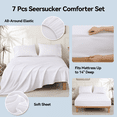 thumbnail image 6 of SPRINDAY King Size Comforter Set, 7 Pieces Bed in a Bag for All-Season, Bedding Set with Comforter, Sheets, Pillowcases & Shams, Dusty Blue, 6 of 7