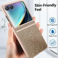 thumbnail image 3 of Compatible Motorola Razr Plus Case with Screen Protector 2023,Bling Gold Motorola Razr+ Case 5G,Sparkle Thin Protective Phone Case for Motorola Razr 40 Ultra Case Moto Razr Plus 2023 Case, 3 of 10