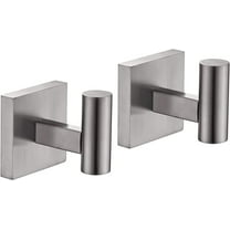 KOKOSIRI Robe Hook Bathroom Towel Coat Hooks for Bath Kitchen Wall 2 Pack Brushed Nickel B1013BR-P2