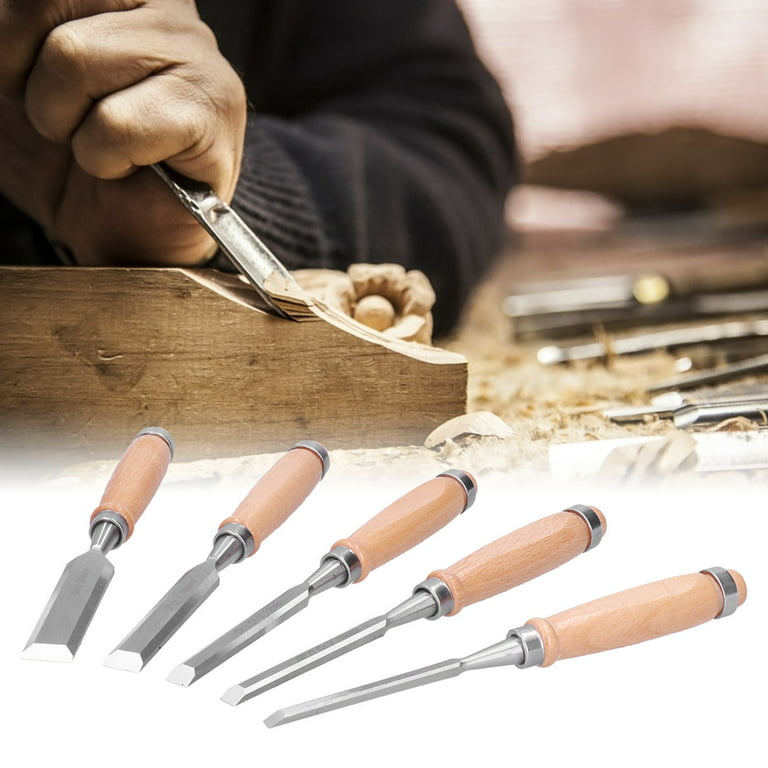 Carving Chisel, Strong Practicality Knife-Edged Woodworking Chisel Set  Shock Proof For Engraving For Carving 