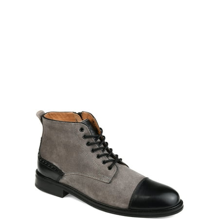 Tuck & Von Mens Genuine Suede Two-tone Cap Toe Boot