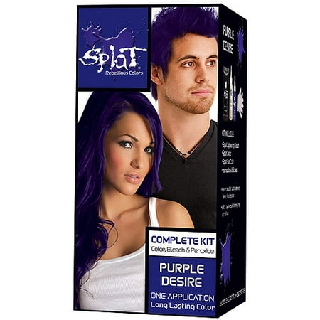 Splat 30 Wash Hair Dye Kit Semi Permanent Purple Desire Splat 30 Wash Hair Dye Kit Semi Permanent Purple Desire