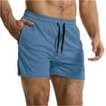 thumbnail image 6 of Zimjoy Mens Athletic Shorts Strechy Quick Dry Cycling Running Summer Shorts Casual Side Split Drawstring Short Pants Seamless Low Rise Breathable Short Pants, Sky Blue 2XL, 6 of 6