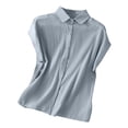 thumbnail image 2 of mfyjkho Tops Para Hacer Ejercicio, Blusas/Camisetas De Verano Para Mujer, Holgadas, Con Mangas Cortas Y Volantes, De Gasa, Con Cuello Redondo Y Mangas Cortas. Tops Para Hacer Ejercicio M, 2 of 7