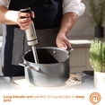 thumbnail image 3 of MasterChef Batidora de inmersión de mano, emulsionante de barra de mezcla de acero inoxidable, batidora de puré para hacer alimentos para bebés, sopas, salsas, etc., potente motor de 400 W con control, 3 of 5