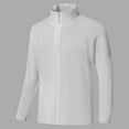 thumbnail image 2 of USNSM Men’s Solid Color Lightweight Breathable Windbreaker Golf Jacket UPF51+ Windproof Outdoor Running Coat Silver XXXL, 2 of 6