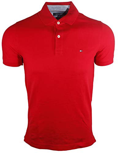 Tommy Hilfiger NEW Custom Fit Men's Solid Short Sleeve Pique Polo Shirt 