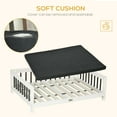 PawHut Elevated Dog Bed, Wooden Raised Pet Sofa, Portable Cat Lounge